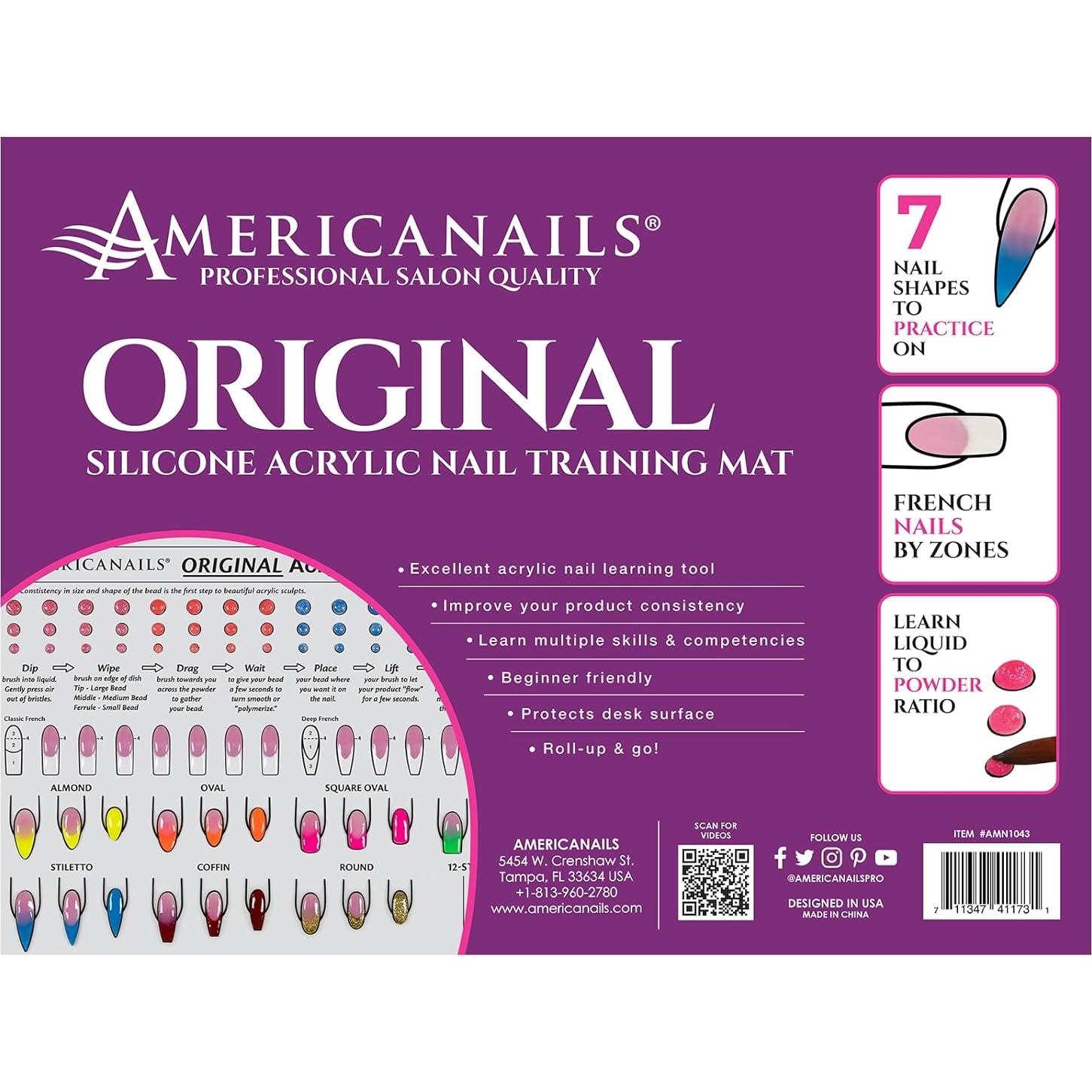 Alfombrilla de Entrenamiento Americanails para Uñas Acrílicas 35.88x27.53cm