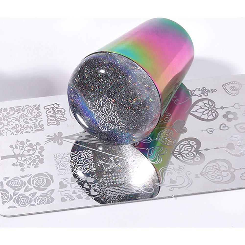 Kit de Estampado de Uñas Silicona Multicolor Lasenersm