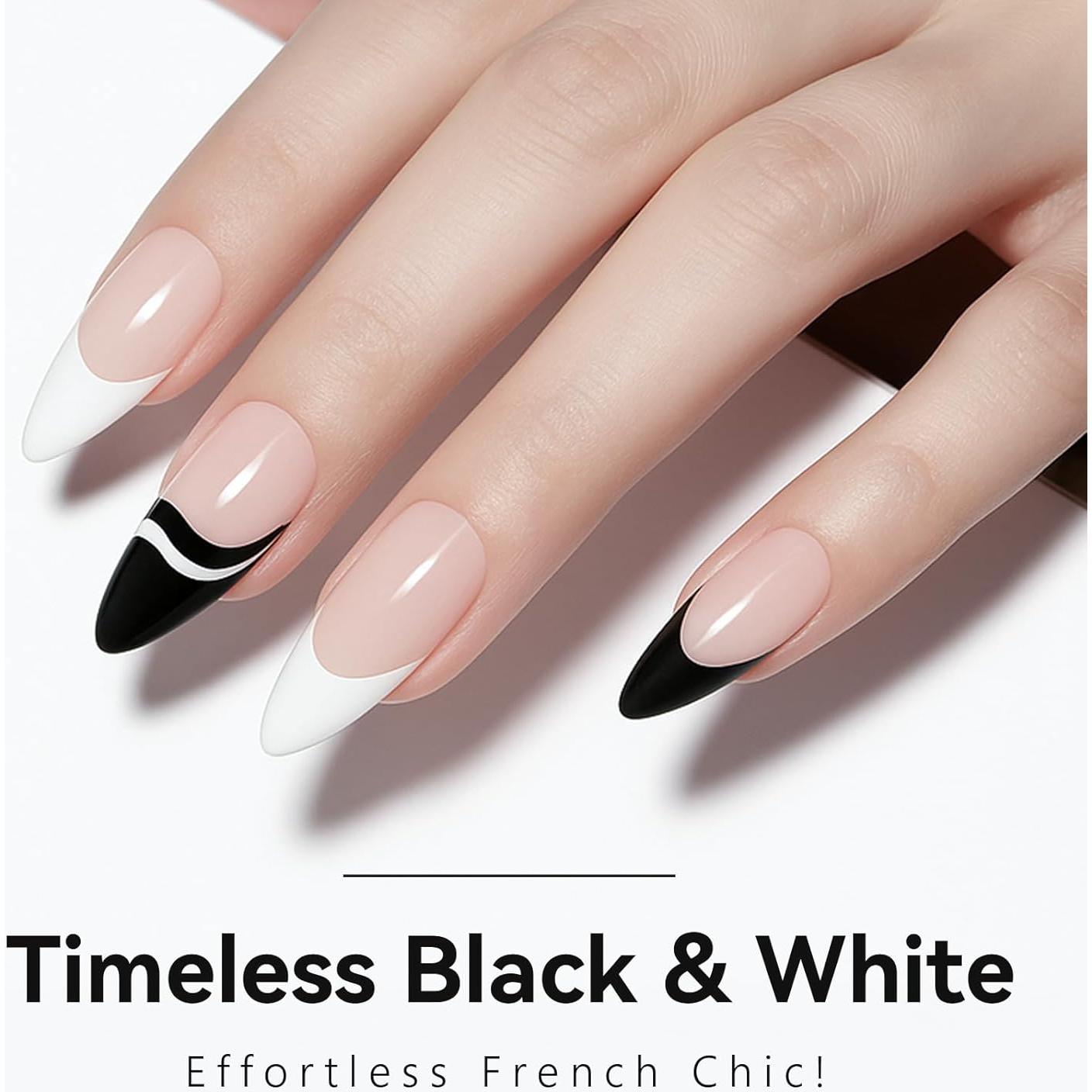 Conjunto de Esmalte de Uñas Gel Makartt 8ml Negro y Blanco