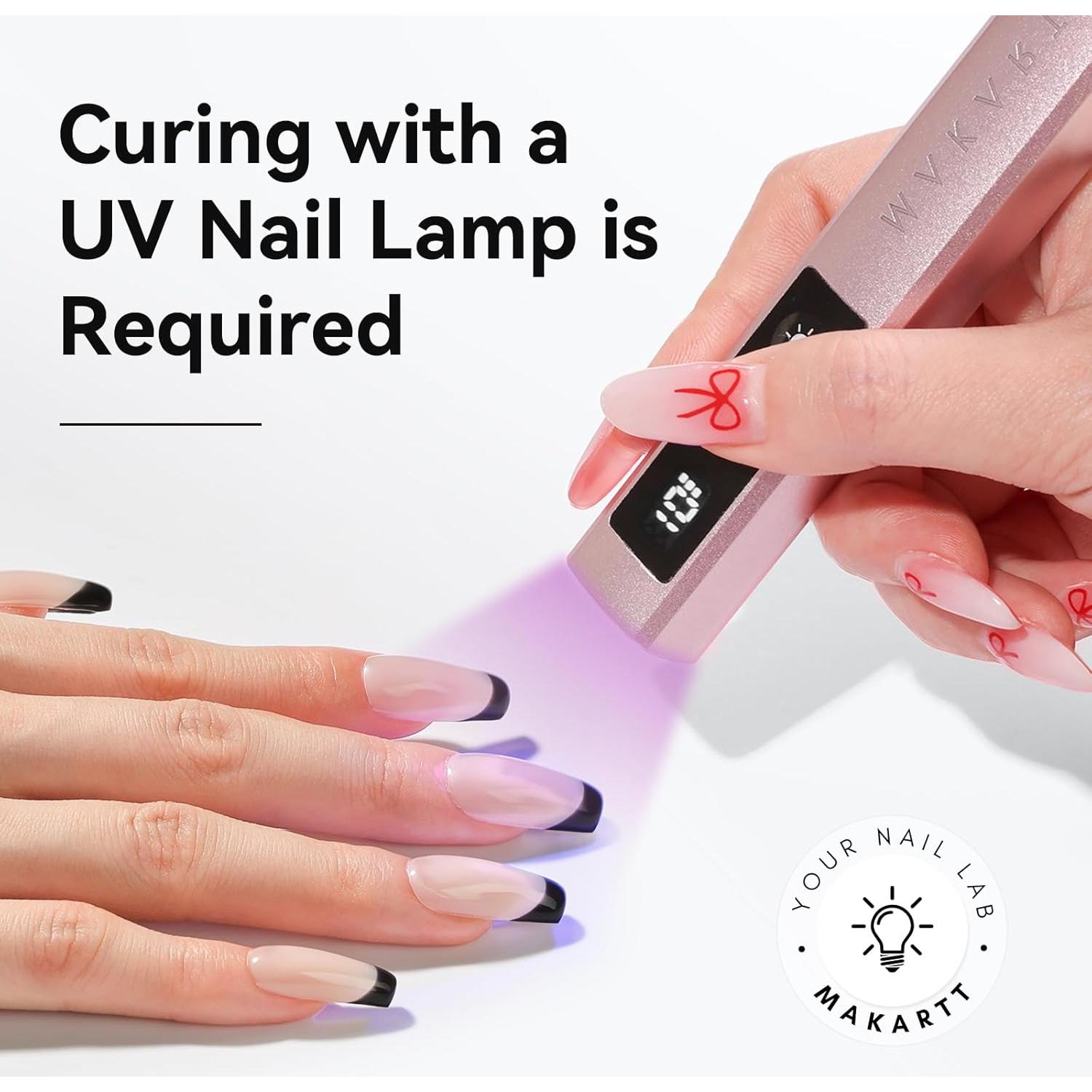 Conjunto de Esmalte de Uñas Gel Makartt 8ml Negro y Blanco