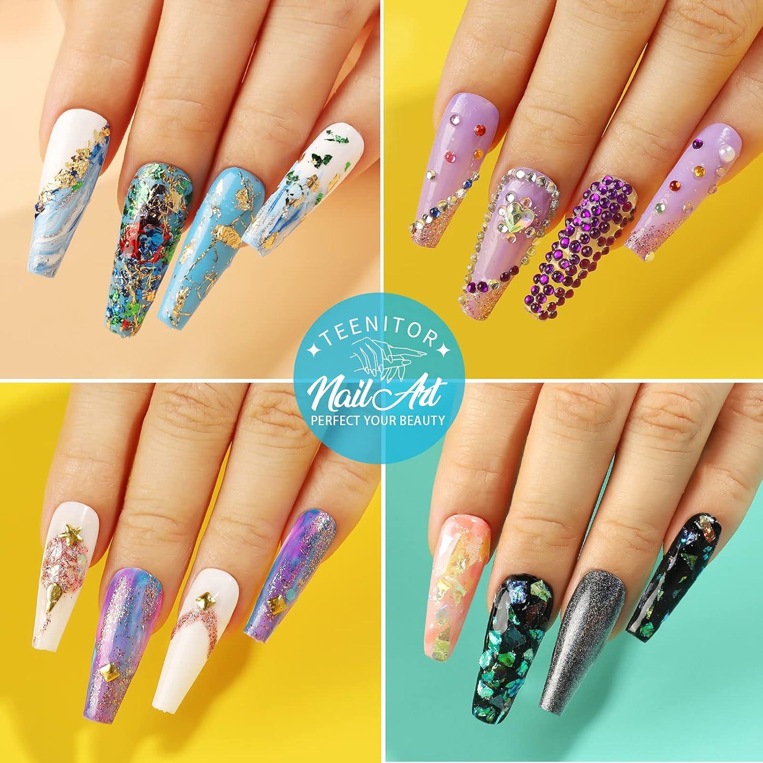 Kit de Piedras Preciosas para Uñas Teenitor - 41 Cajas Variadas