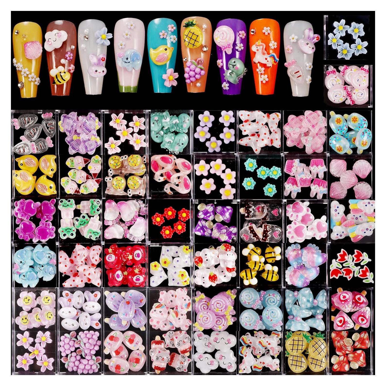 Set de 250 Adornos para Uñas 3D DALOO - Formas Variadas