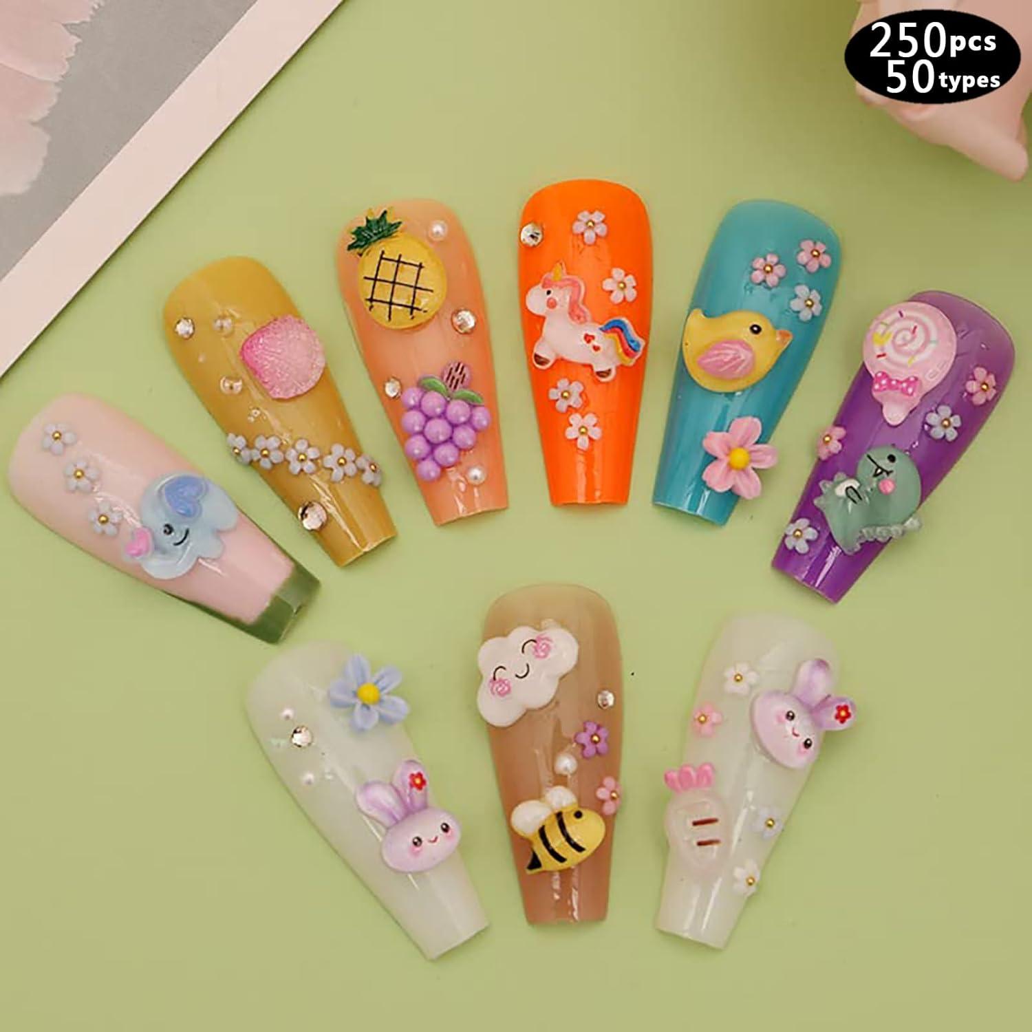 Set de 250 Adornos para Uñas 3D DALOO - Formas Variadas