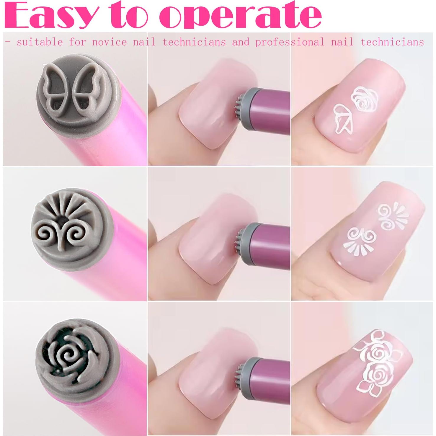 Conjunto de 15 Bolígrafos de Estampado de Uñas FaCai