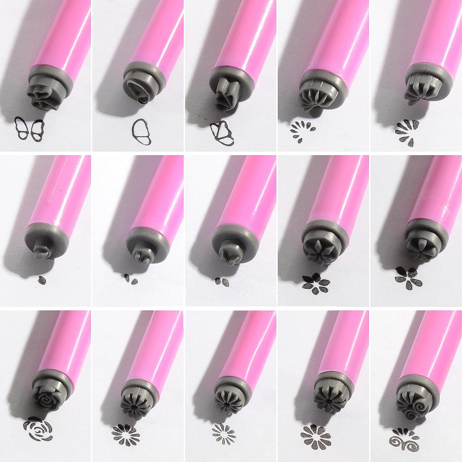 Conjunto de 15 Bolígrafos de Estampado de Uñas FaCai