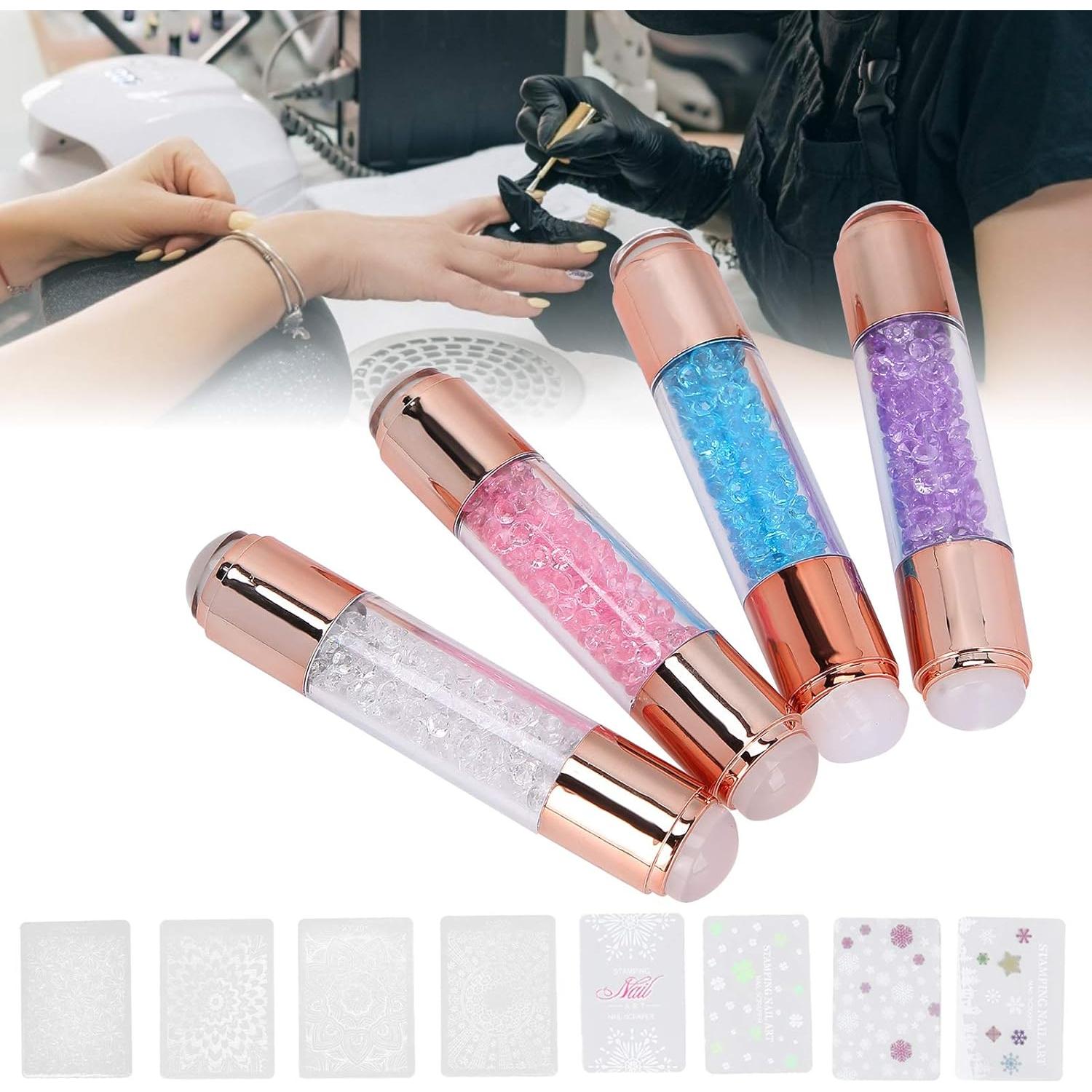 Kit de Sello de Manicura Pissente - 4 Placas y Bolígrafos