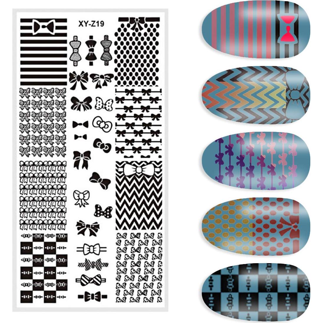 Kit de Estampado de Uñas DANNEASY 6 Piezas Geométrico