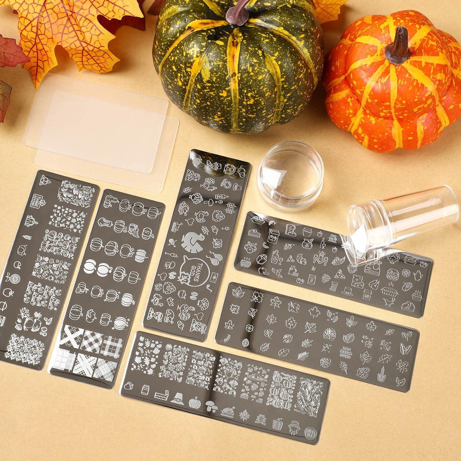 Kit de Estampado de Uñas JUNEBRUSHS Otoño 10 Piezas