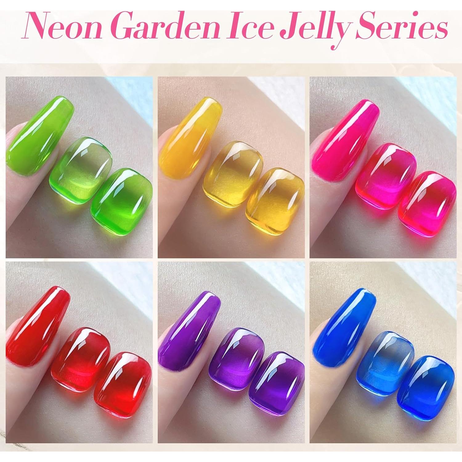 Esmalte de Uñas Jelly Neón Born Pretty 6 Colores 7ml