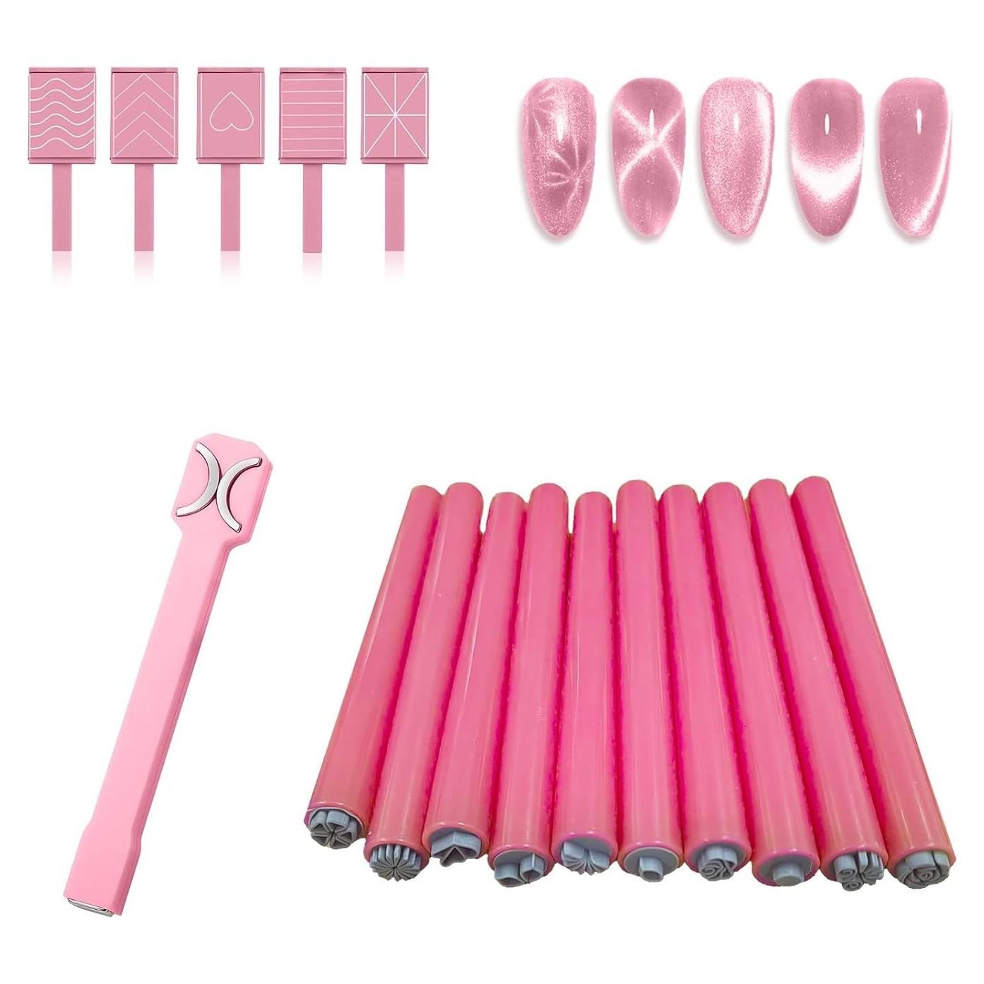 Kit 10 Bolígrafos Estampado Uñas HYLMMDA 3 en 1 Magnético