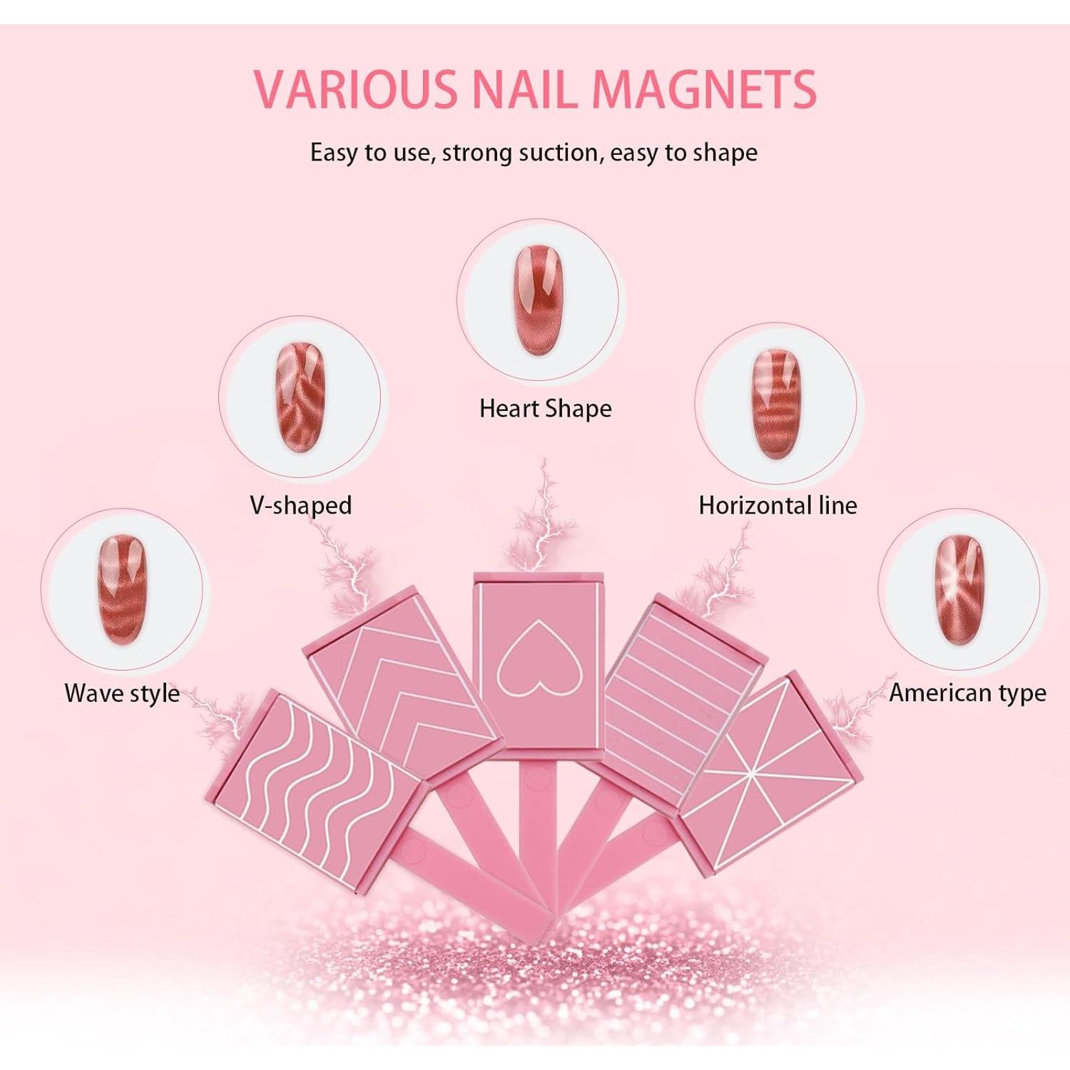 Kit 10 Bolígrafos Estampado Uñas HYLMMDA 3 en 1 Magnético