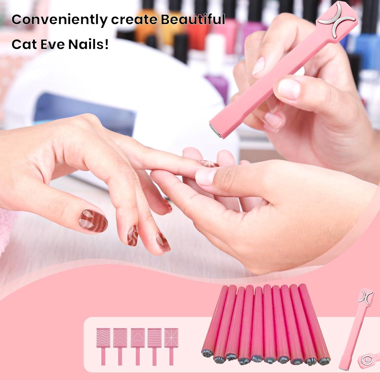 Kit 10 Bolígrafos Estampado Uñas HYLMMDA 3 en 1 Magnético