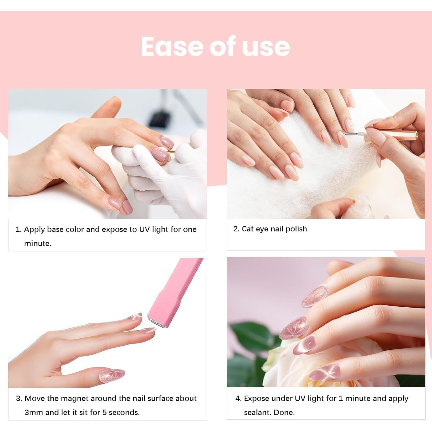 Kit 10 Bolígrafos Estampado Uñas HYLMMDA 3 en 1 Magnético