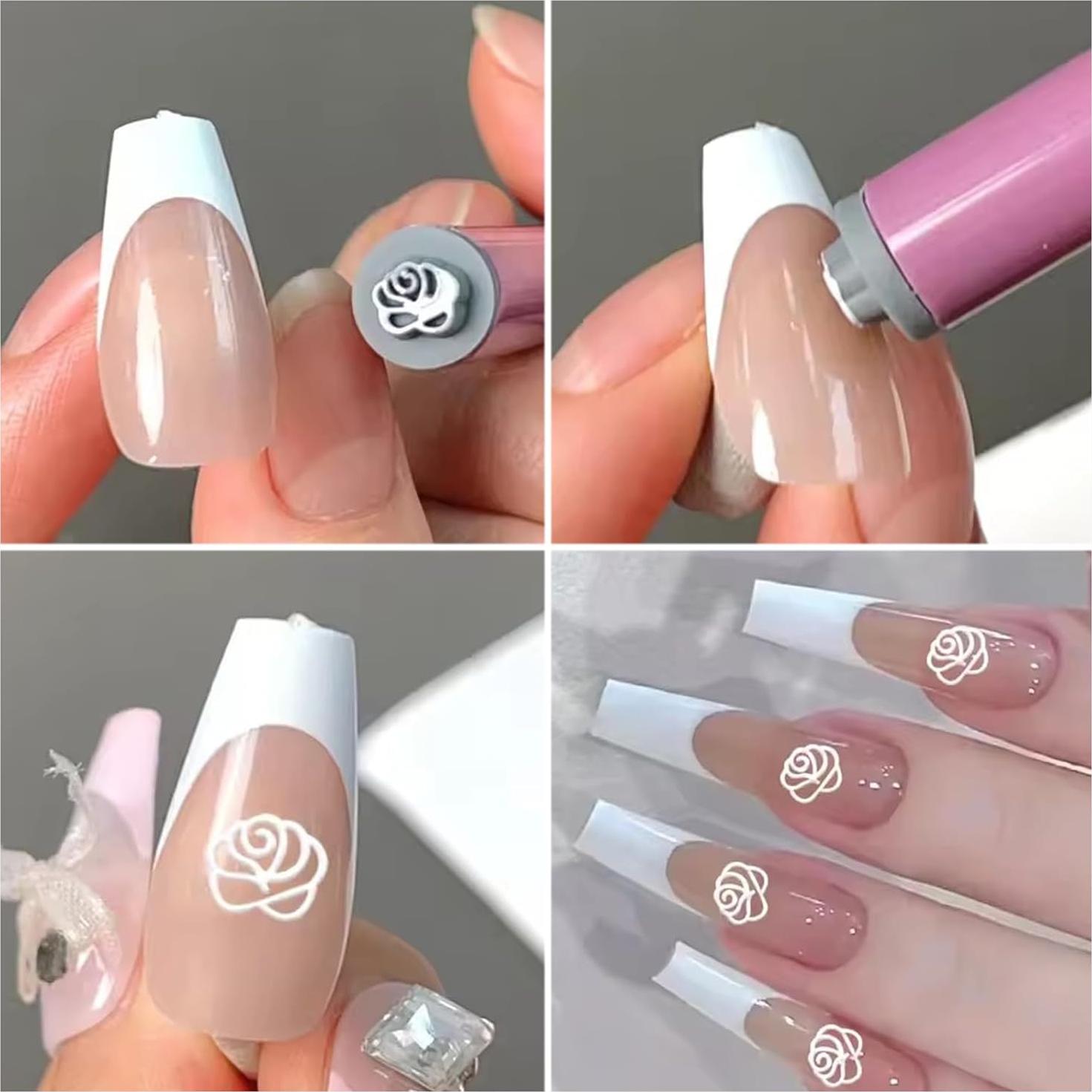 Juego de Bolígrafos Estampadores de Uñas DANNEASY 15PCS - DIY