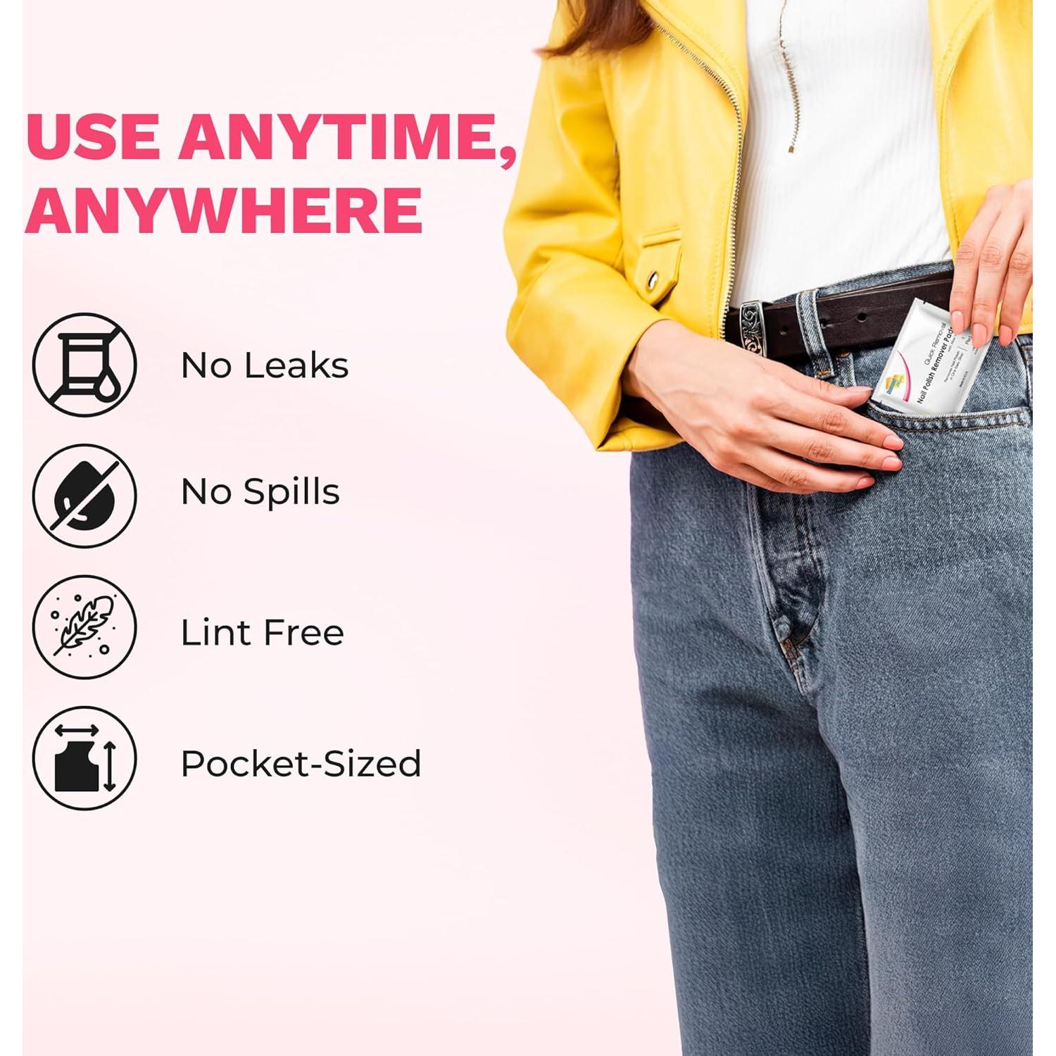 Toallitas Desmaquillantes de Esmalte Diamond Wipes 50 Unidades