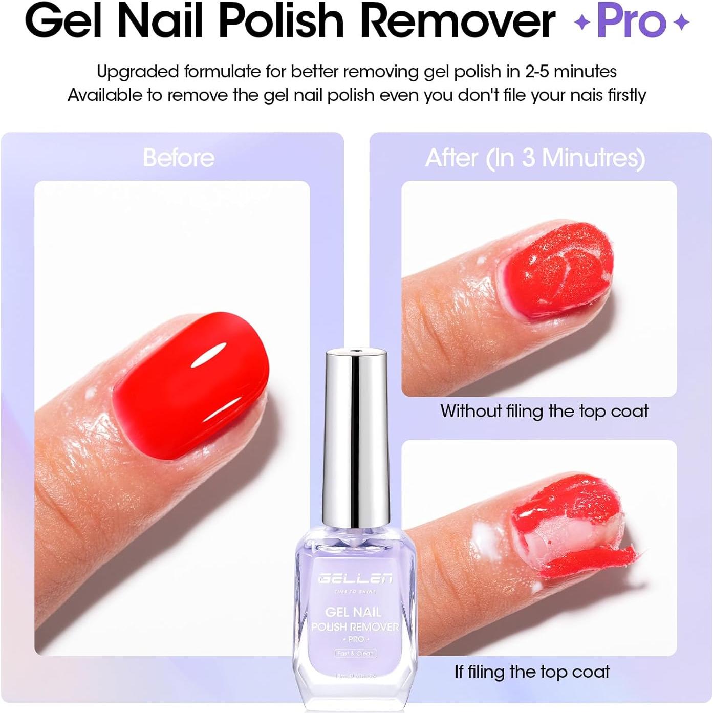 Removedor de Esmalte de Uñas en Gel Gellen 100ml Rápido