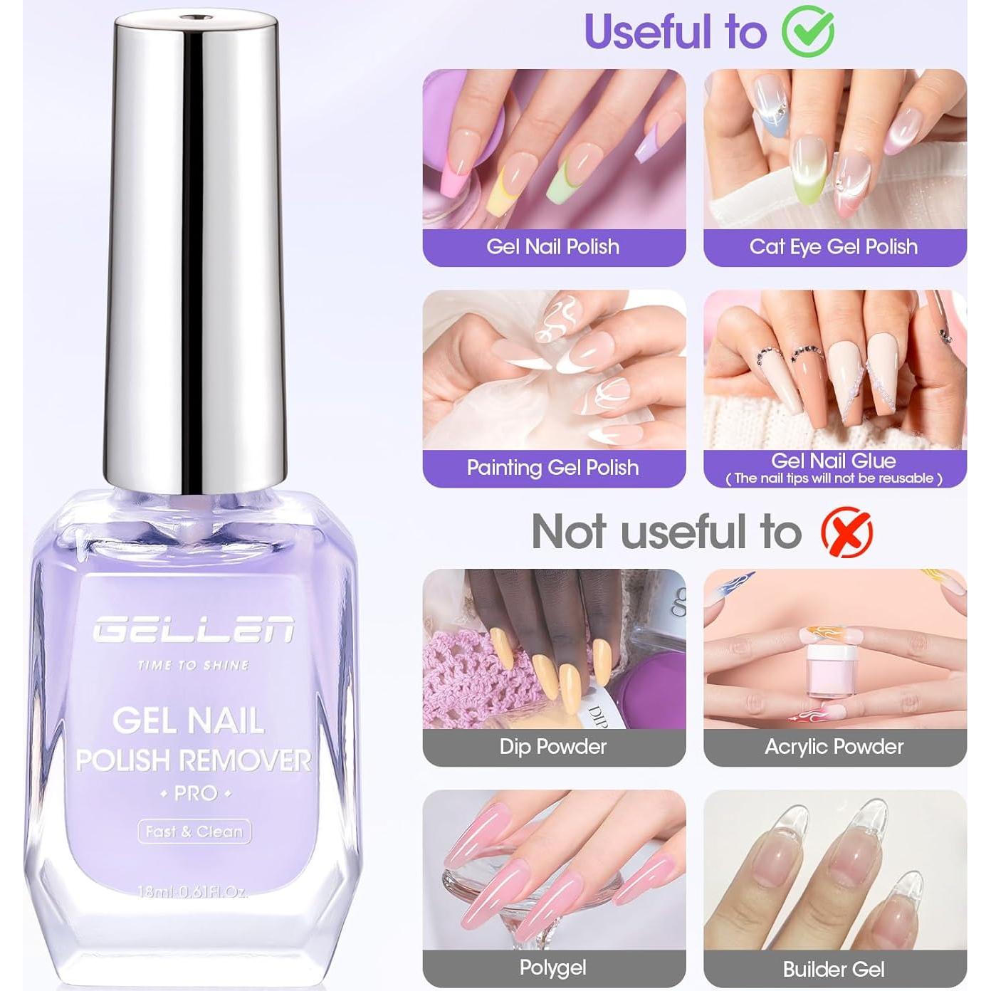 Removedor de Esmalte de Uñas en Gel Gellen 100ml Rápido