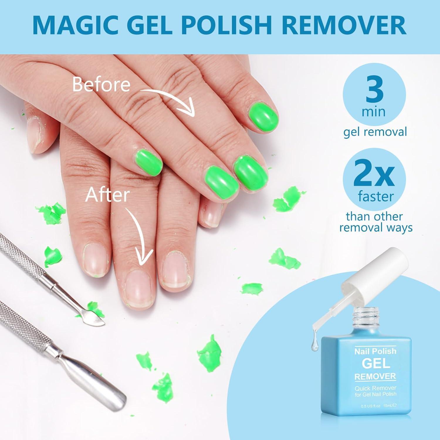 Removedor de Esmalte en Gel JHCS - 3x15ml, Rápido y Seguro