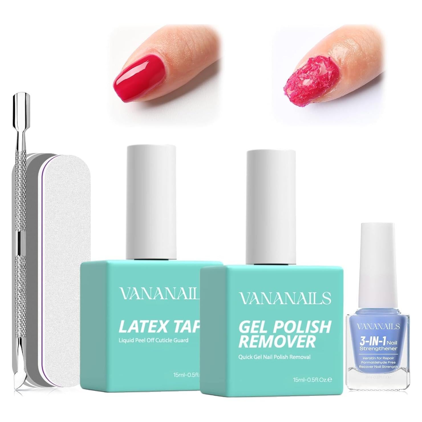 Kit Removedor de Esmalte de Uñas en Gel VANANAILS 3 en 1