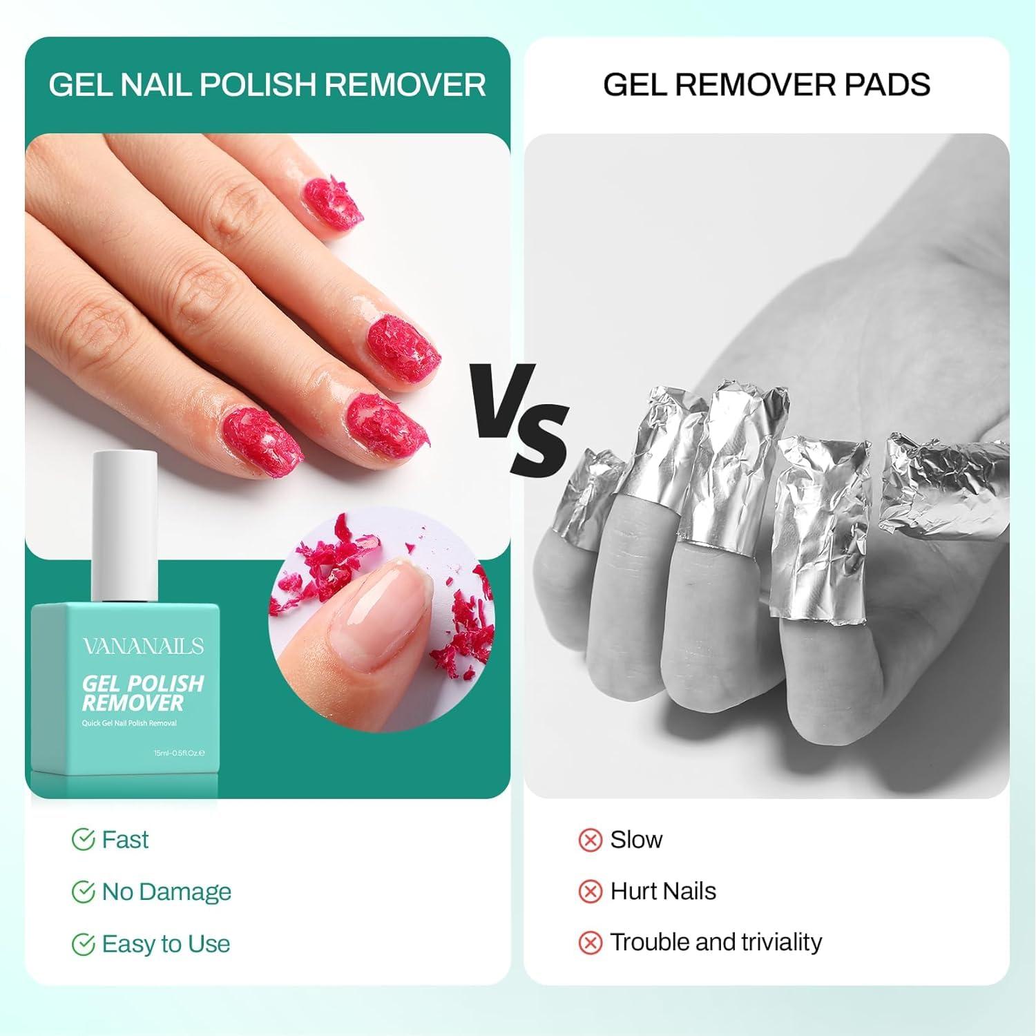 Kit Removedor de Esmalte de Uñas en Gel VANANAILS 3 en 1