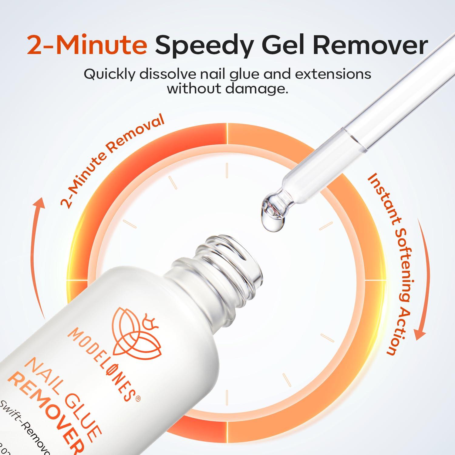 Removedor de Pegamento para Uñas Modelones 60 ML Transparente