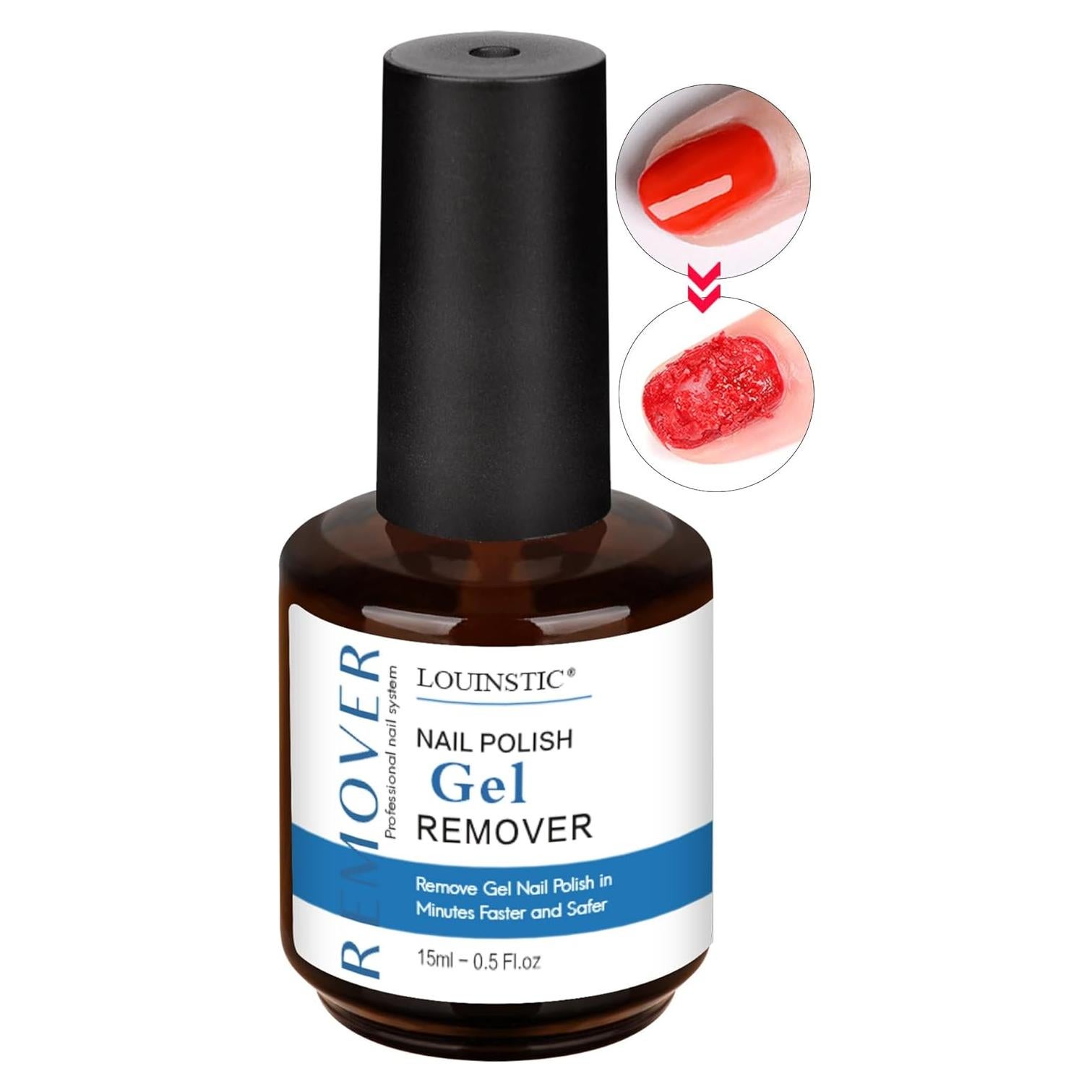 Removedor de Esmalte de Uñas en Gel LOUINSTIC 15ML - Rápido y Seguro