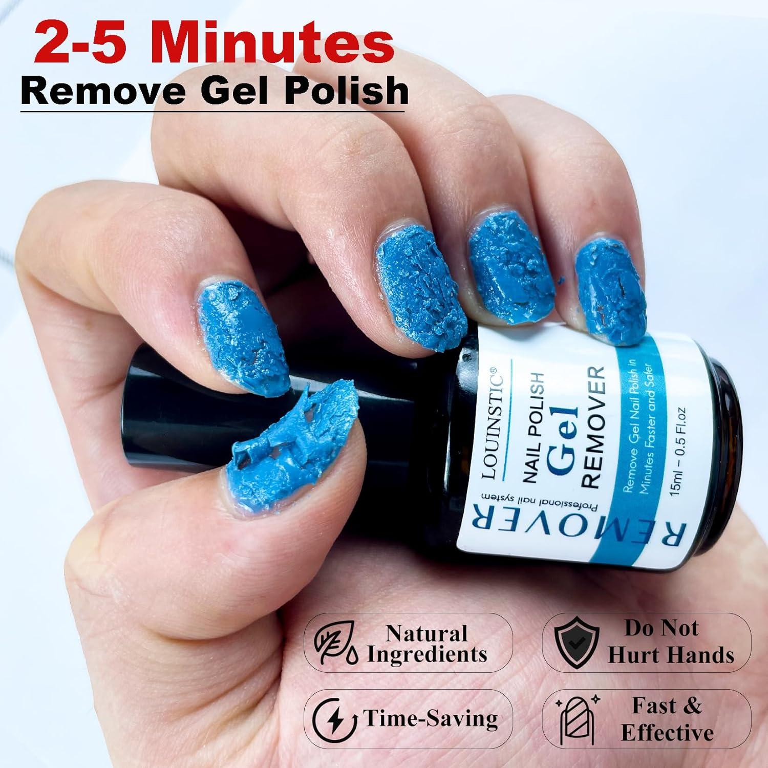 Removedor de Esmalte de Uñas en Gel LOUINSTIC 15ML - Rápido y Seguro