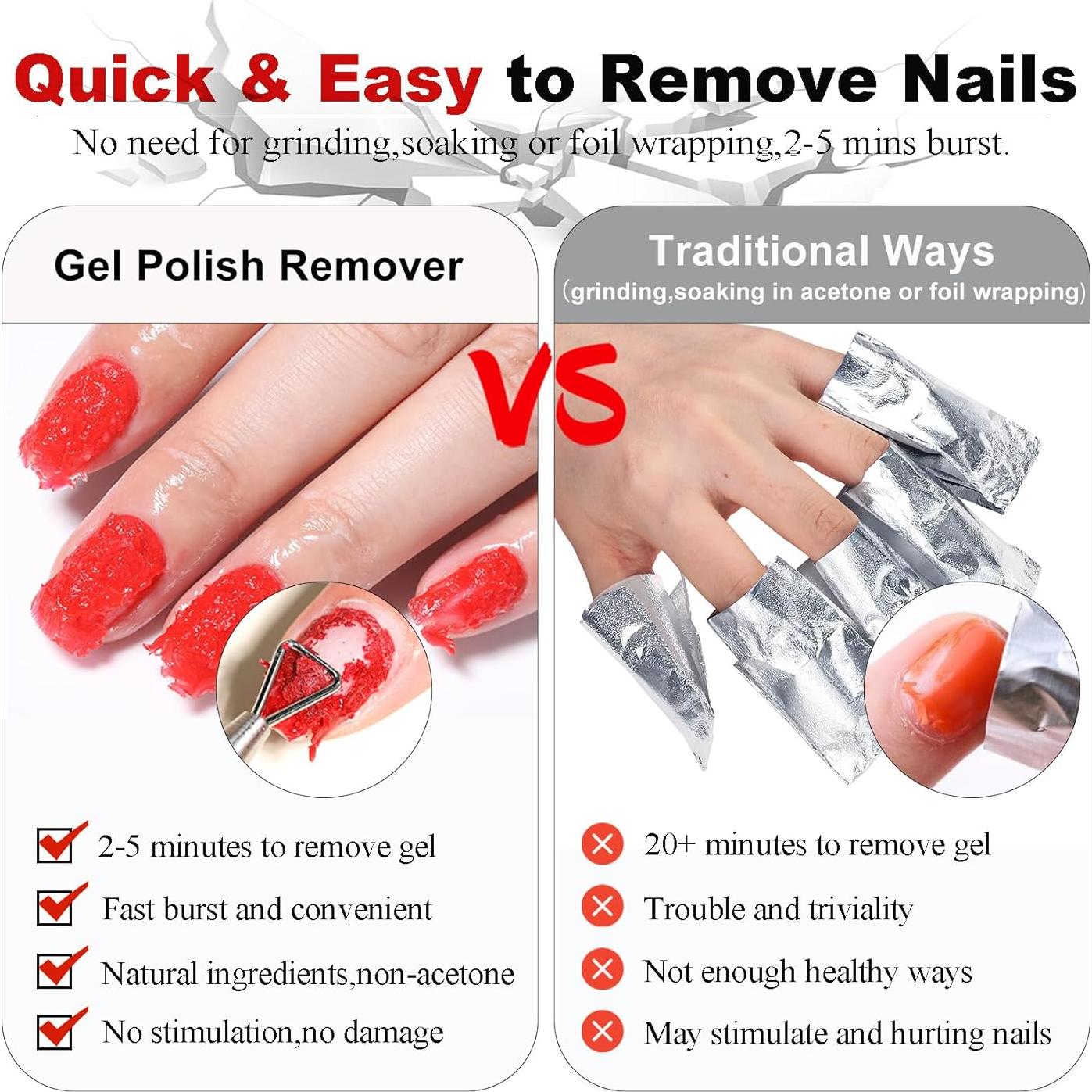 Removedor de Esmalte de Uñas en Gel LOUINSTIC - 2 Piezas