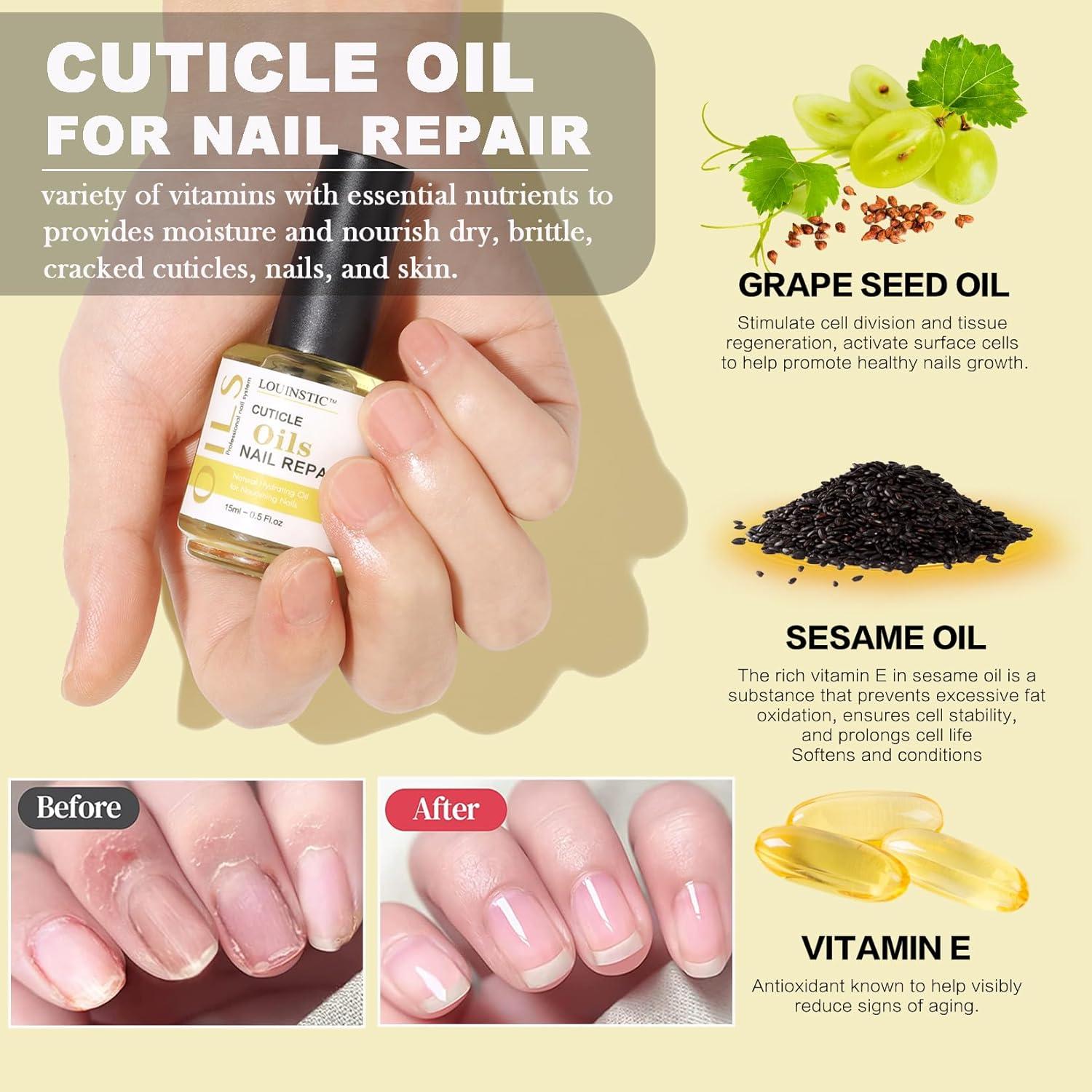 Kit Removedor de Esmalte en Gel LOUINSTIC 15ml + Aceite Cutículas