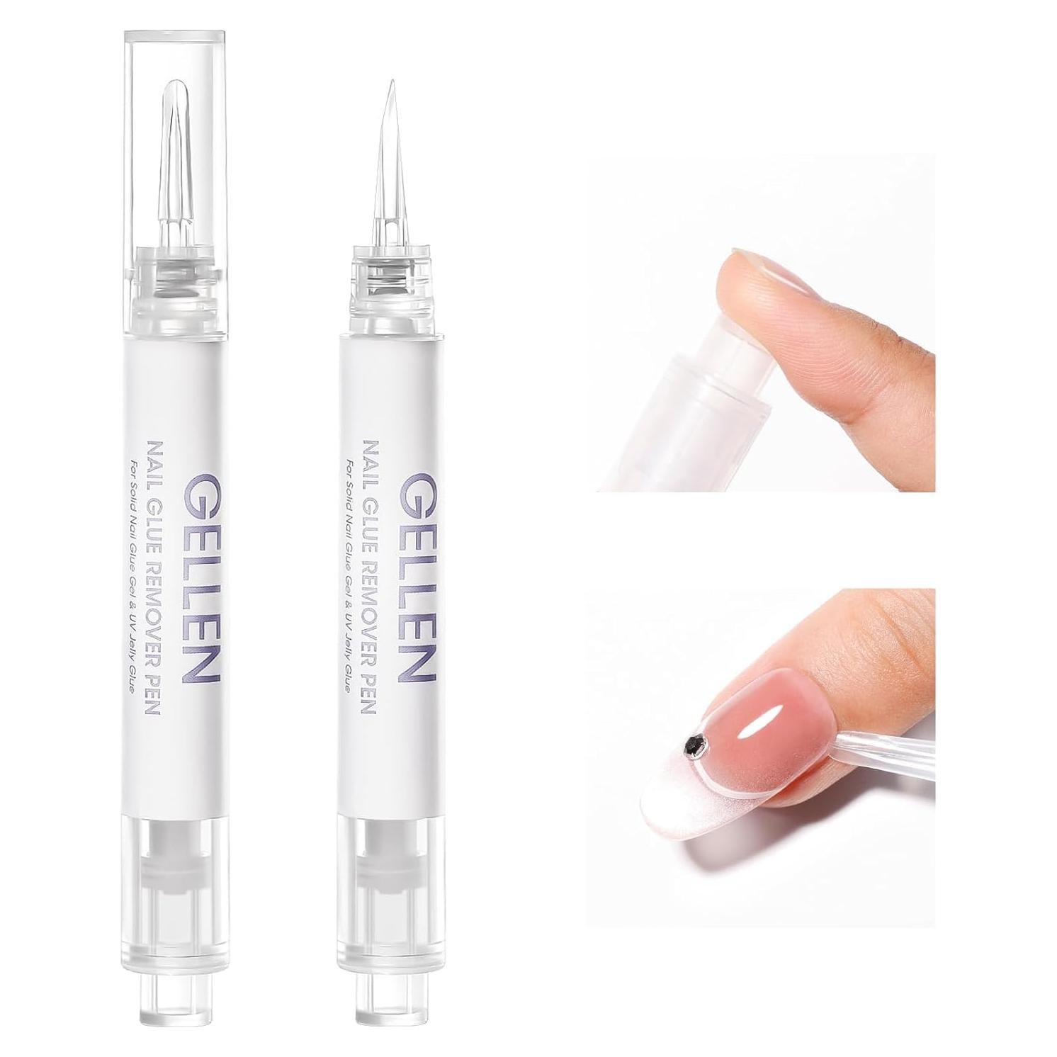 Removedor de Pegamento para Uñas Gellen 2 Pcs Sin Acetona