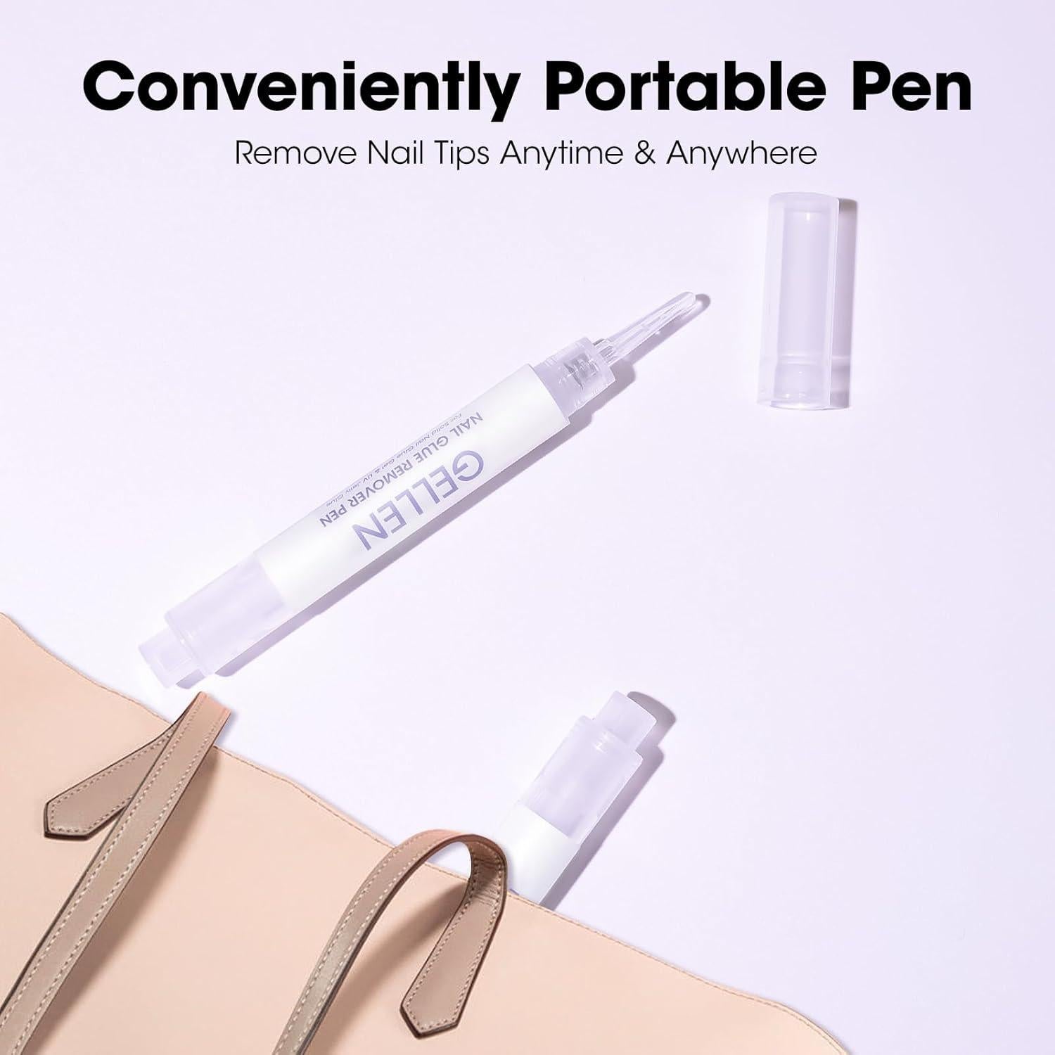 Removedor de Pegamento para Uñas Gellen 2 Pcs Sin Acetona