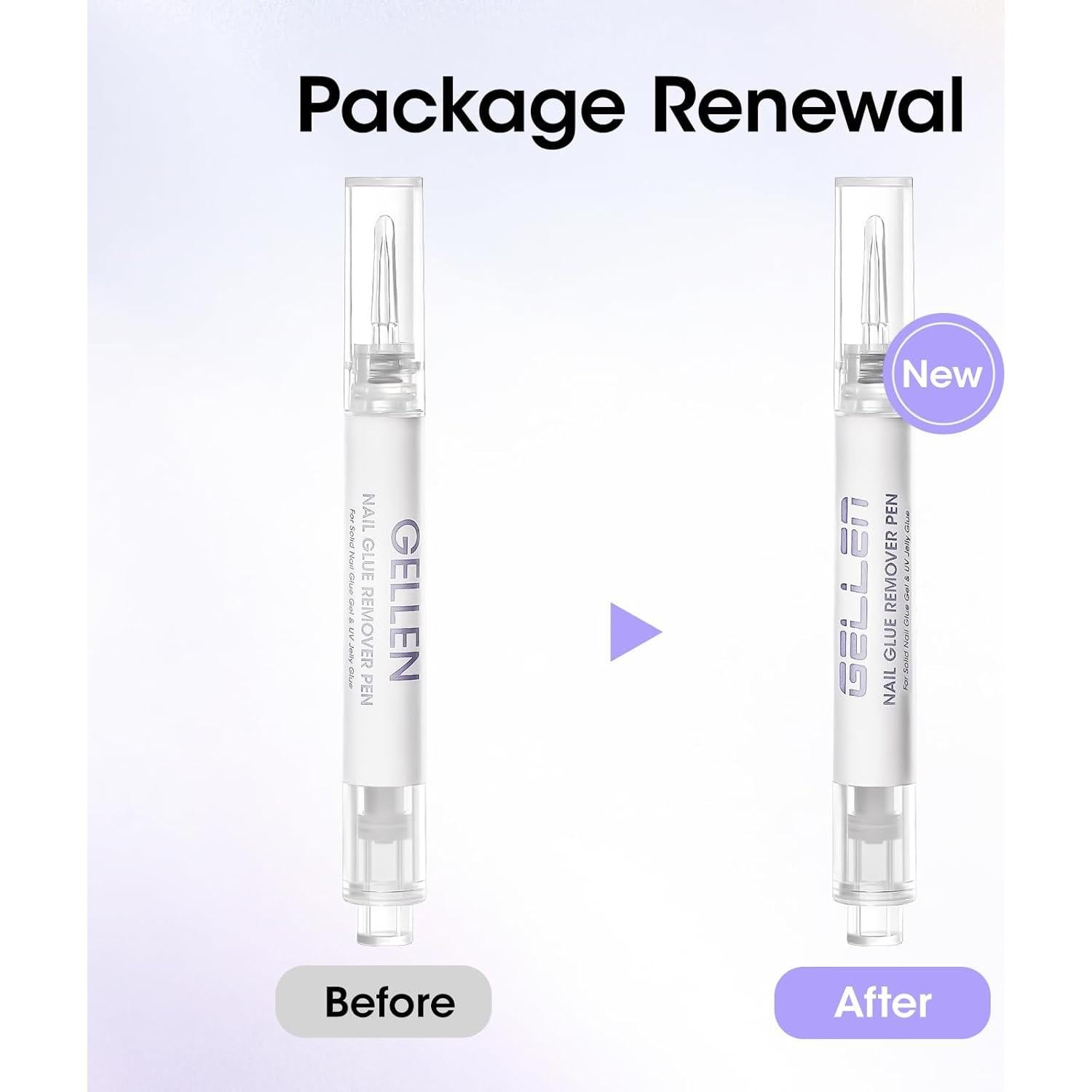 Removedor de Pegamento para Uñas Gellen 2 Pcs Sin Acetona