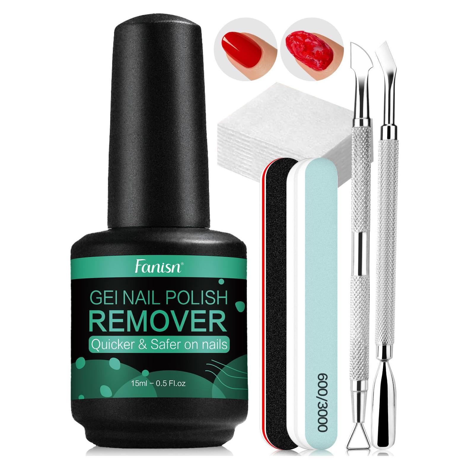 Kit Removedor de Esmalte en Gel Fanisn 15ml con Herramientas