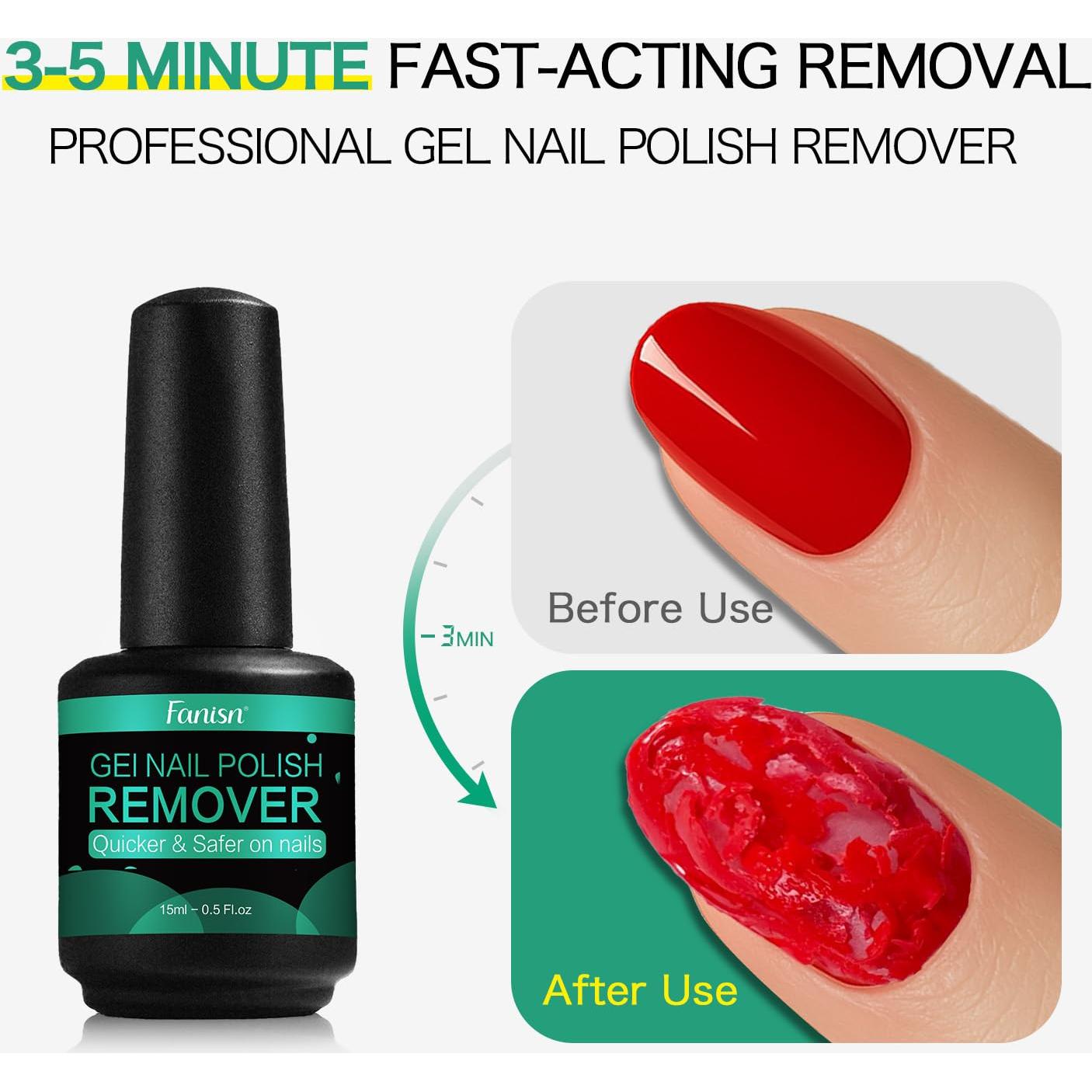 Kit Removedor de Esmalte en Gel Fanisn 15ml con Herramientas