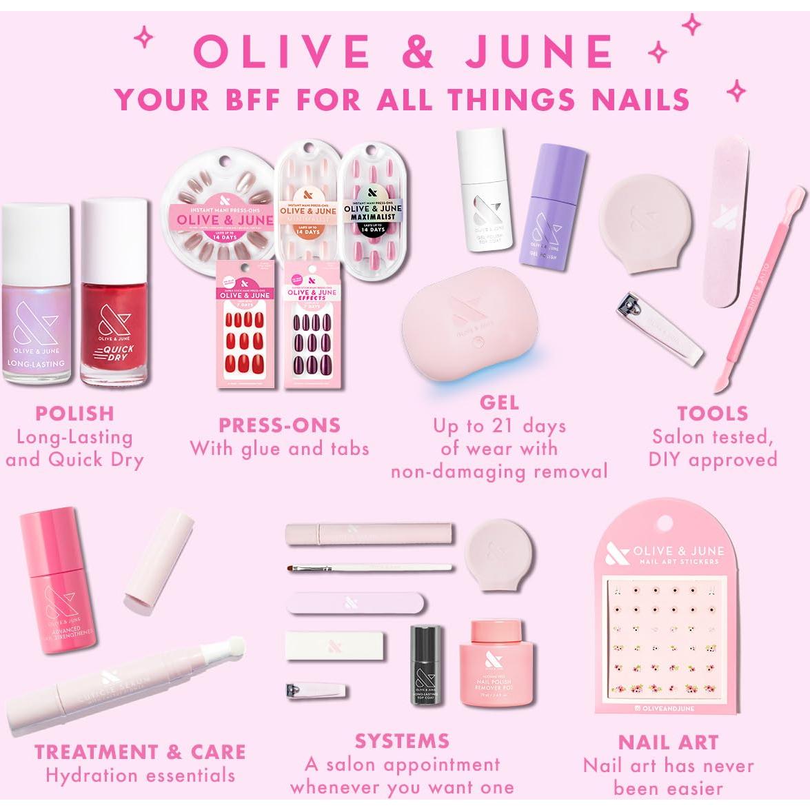 Removedor de Acetona Olive & June 118 ml | Fórmula Profesional