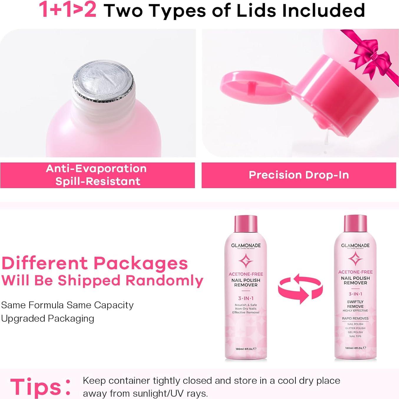 Removedor de Esmalte de Uñas Gel Glamonade 177 ml Sin Acetona