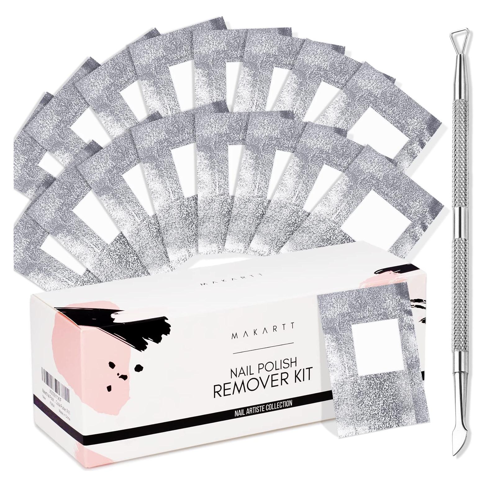 Makartt Removedor de Esmalte en Gel - 200 Envolturas + 1 Raspador