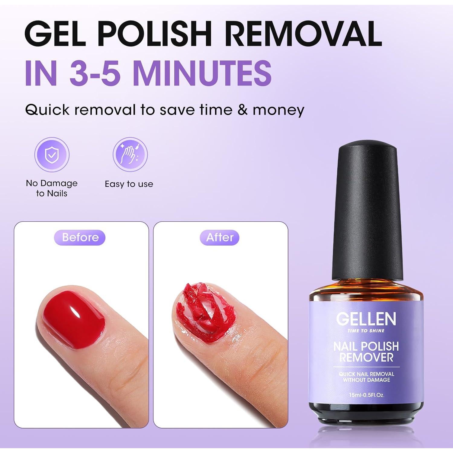 Kit Removedor de Esmalte en Gel Gellen 25pcs - Rápido y Fácil