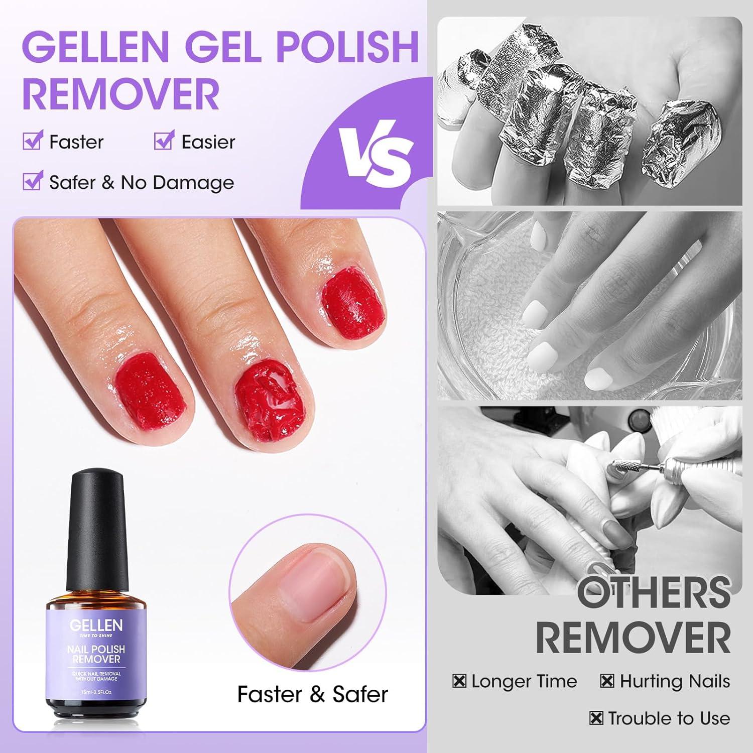 Kit Removedor de Esmalte en Gel Gellen 25pcs - Rápido y Fácil