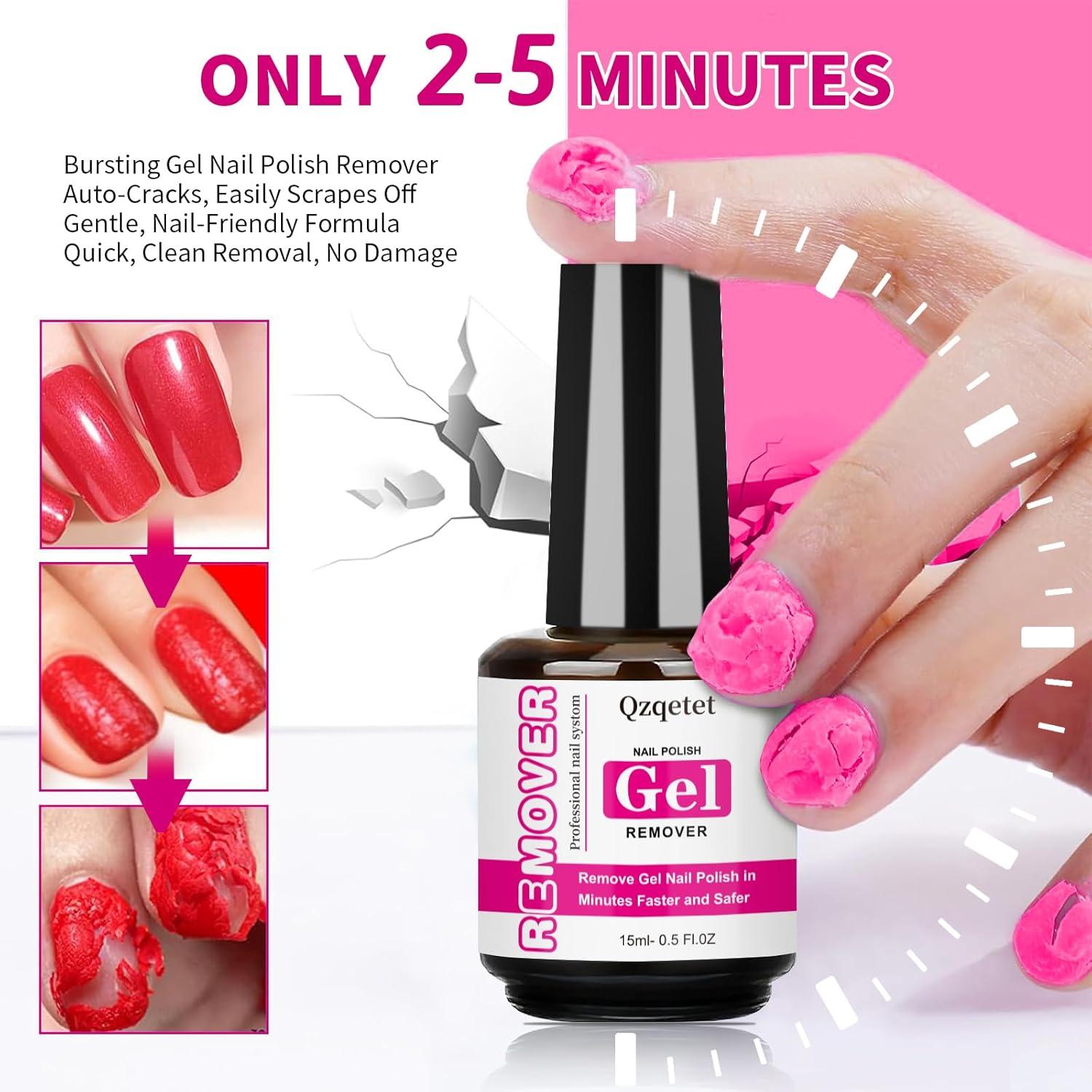 Kit Removedor de Esmalte de Uñas en Gel Qzqetet 15ml