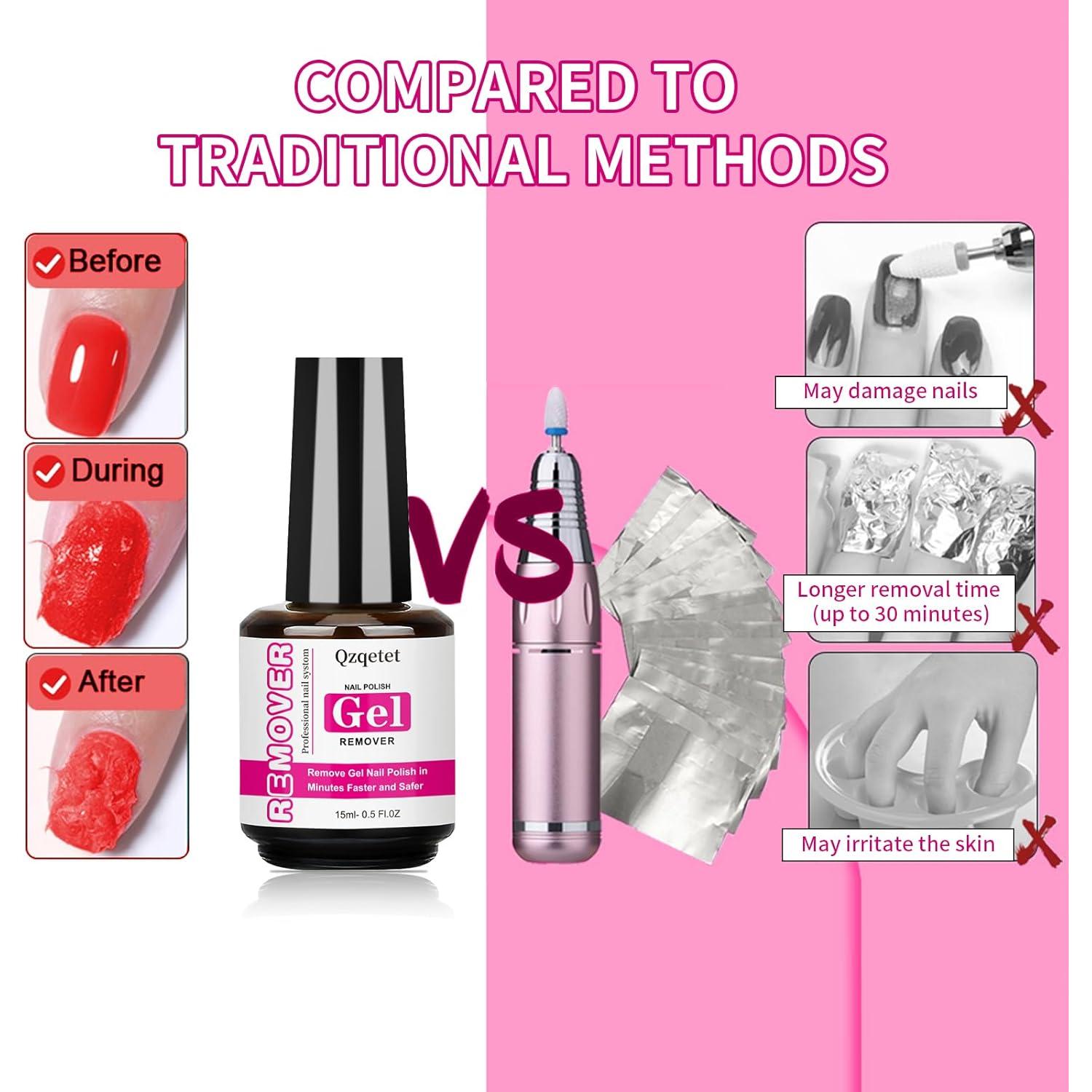 Kit Removedor de Esmalte de Uñas en Gel Qzqetet 15ml