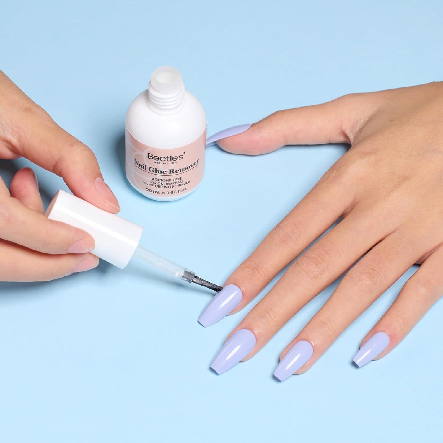 Removedor de Pegamento para Uñas Beetles 20ml Sin Acetona