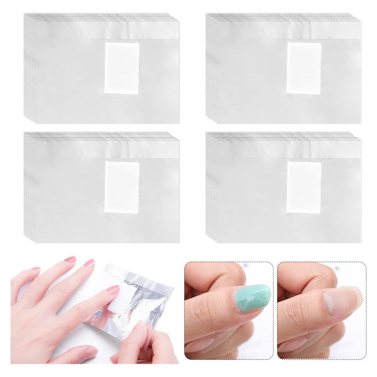 Envolturas de quitaesmalte OKYMOTOR 1000Pcs aluminio sin pelusa