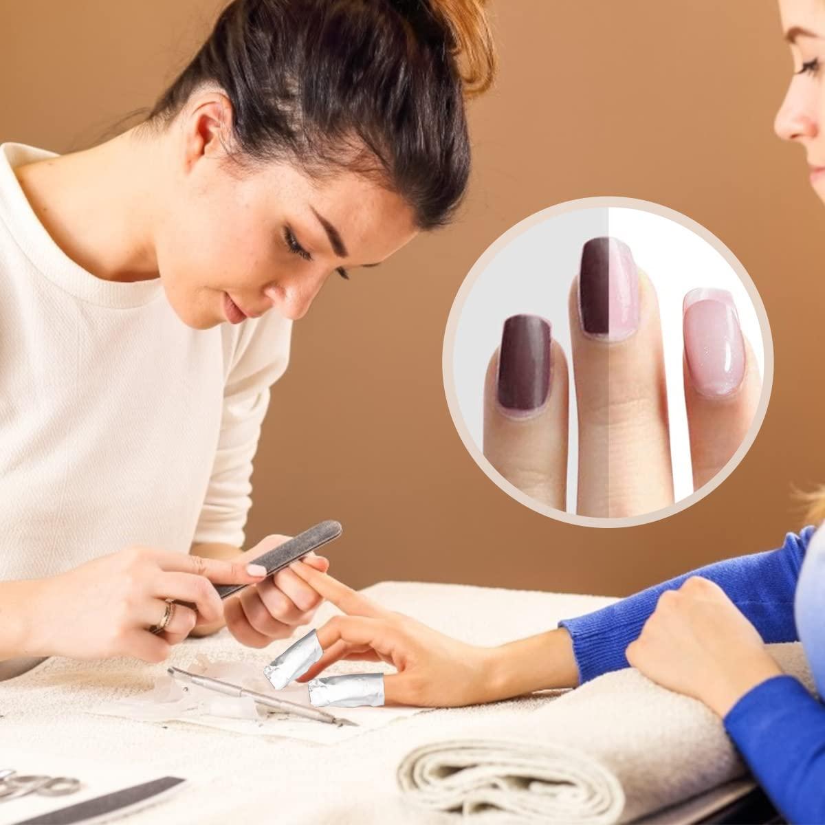 Envolturas de quitaesmalte OKYMOTOR 1000Pcs aluminio sin pelusa