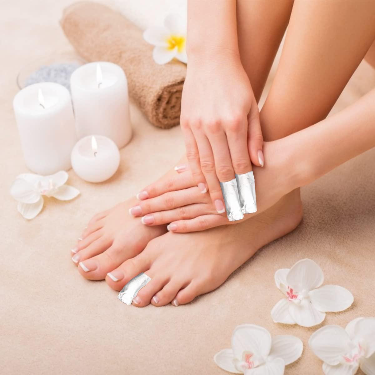 Envolturas de quitaesmalte OKYMOTOR 1000Pcs aluminio sin pelusa