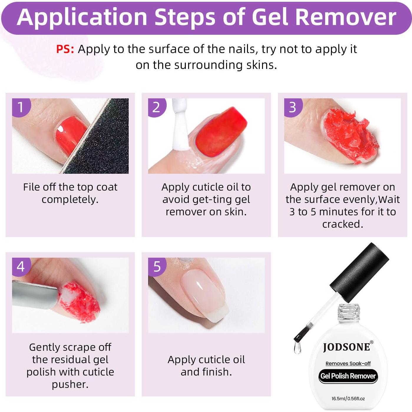 Removedor de Esmalte de Uñas en Gel JODSONE 16.5ml Efectivo