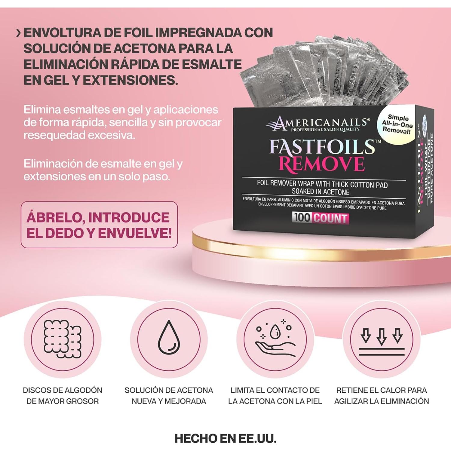 Eliminadores de Foil de Gel Americanails 100 Unidades