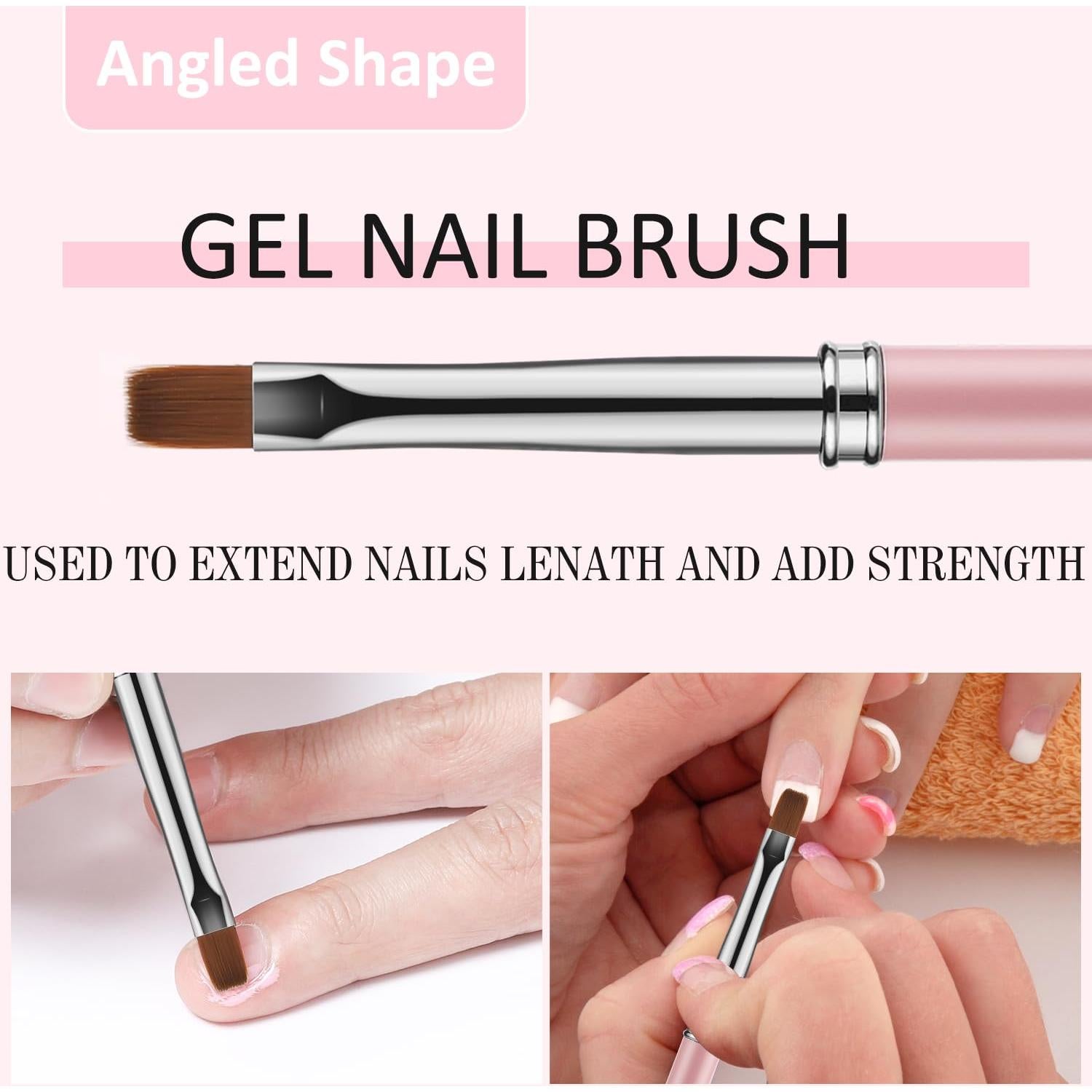 Set de 4 Cepillos de Limpieza de Uñas JASSINS - Rosa