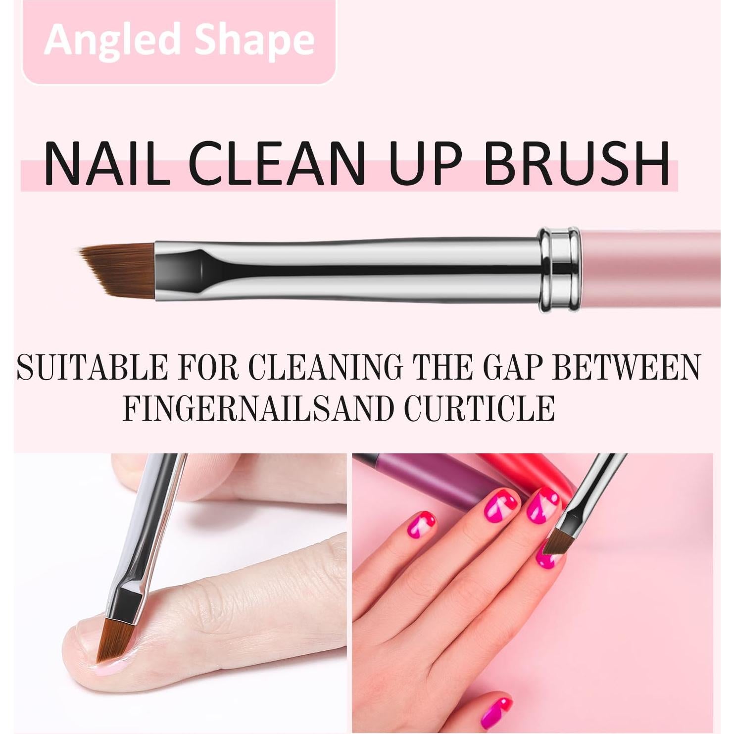 Set de 4 Cepillos de Limpieza de Uñas JASSINS - Rosa