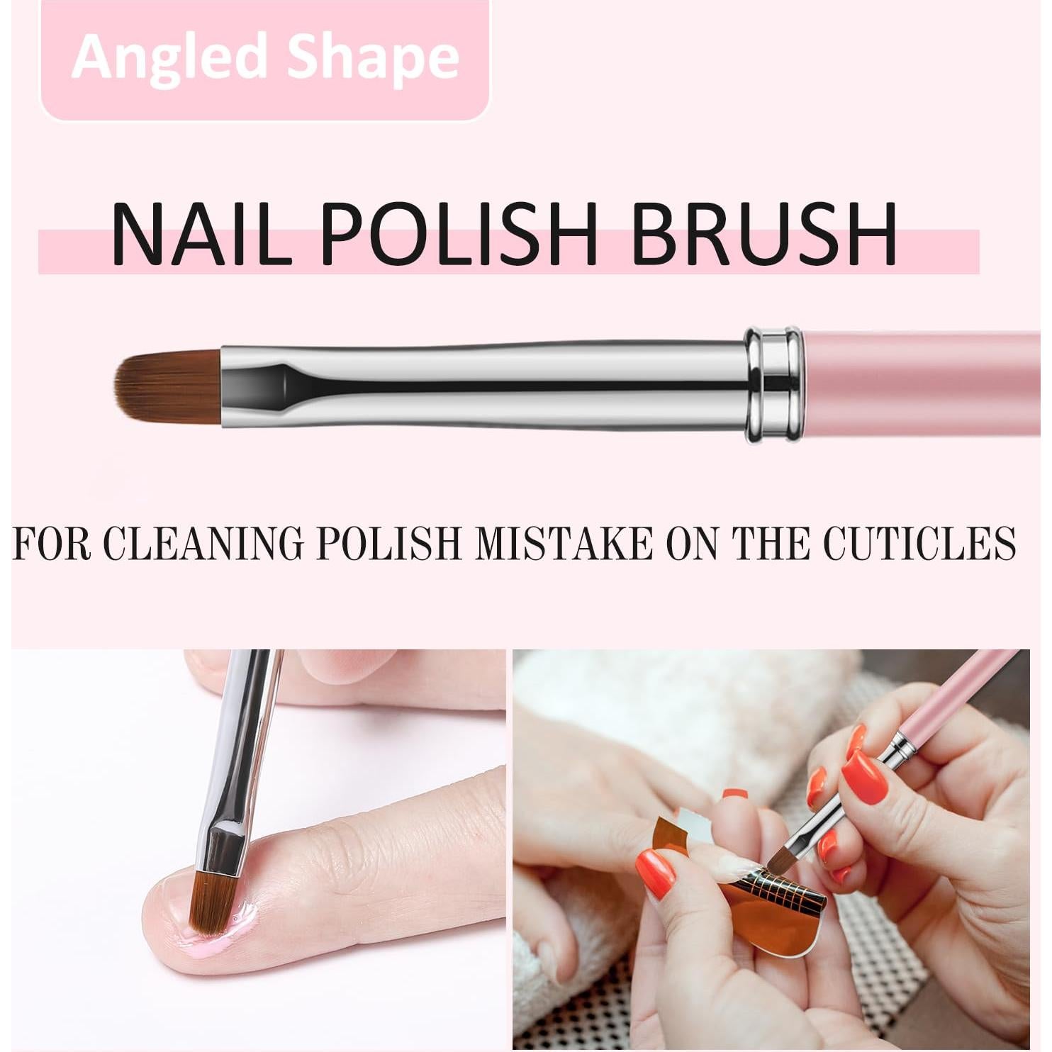 Set de 4 Cepillos de Limpieza de Uñas JASSINS - Rosa